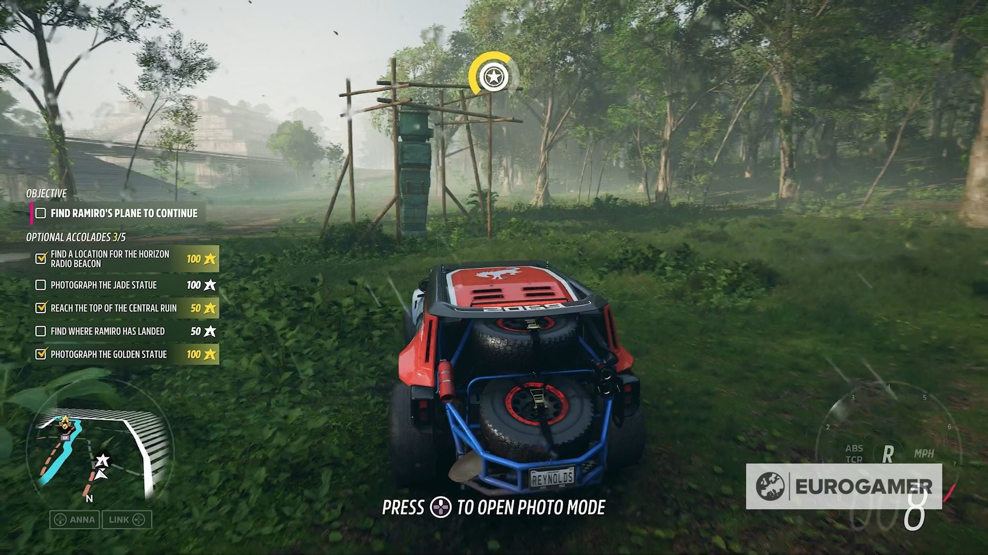 Forza Horizon 5 Tulum objectives radio beacon, jade and golden statue